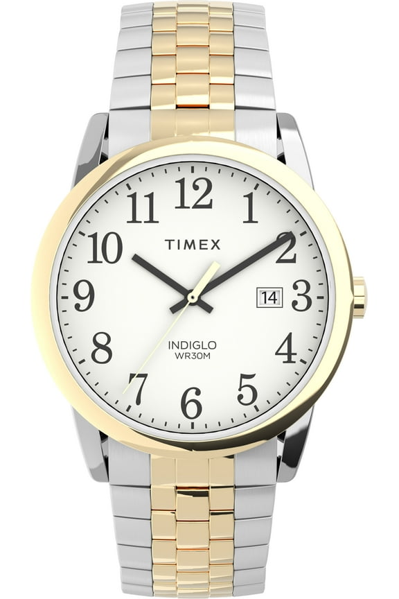 Men's Easy Reader 38mm Perfect Fit Watch Two-Tone Case White Dial with Two-Tone Expansion Band