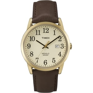 Timex Men's Easy Reader Brown Leather Watch