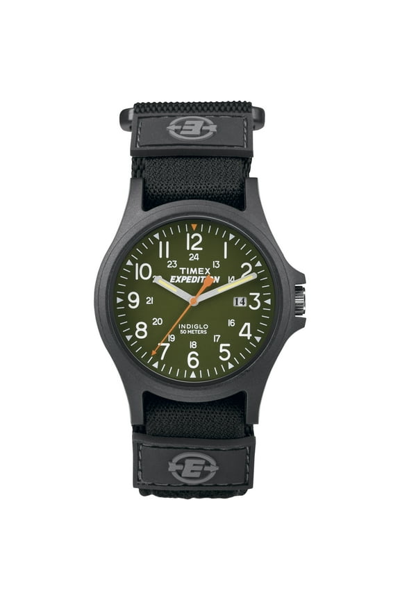 Men's Expedition Acadia 40mm Watch  Black Case Dark Green Dial with Black FastWrap Strap