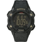 Timex Mens Expedition Base Shock Black 45mm Outdoor Watch, Resin Strap