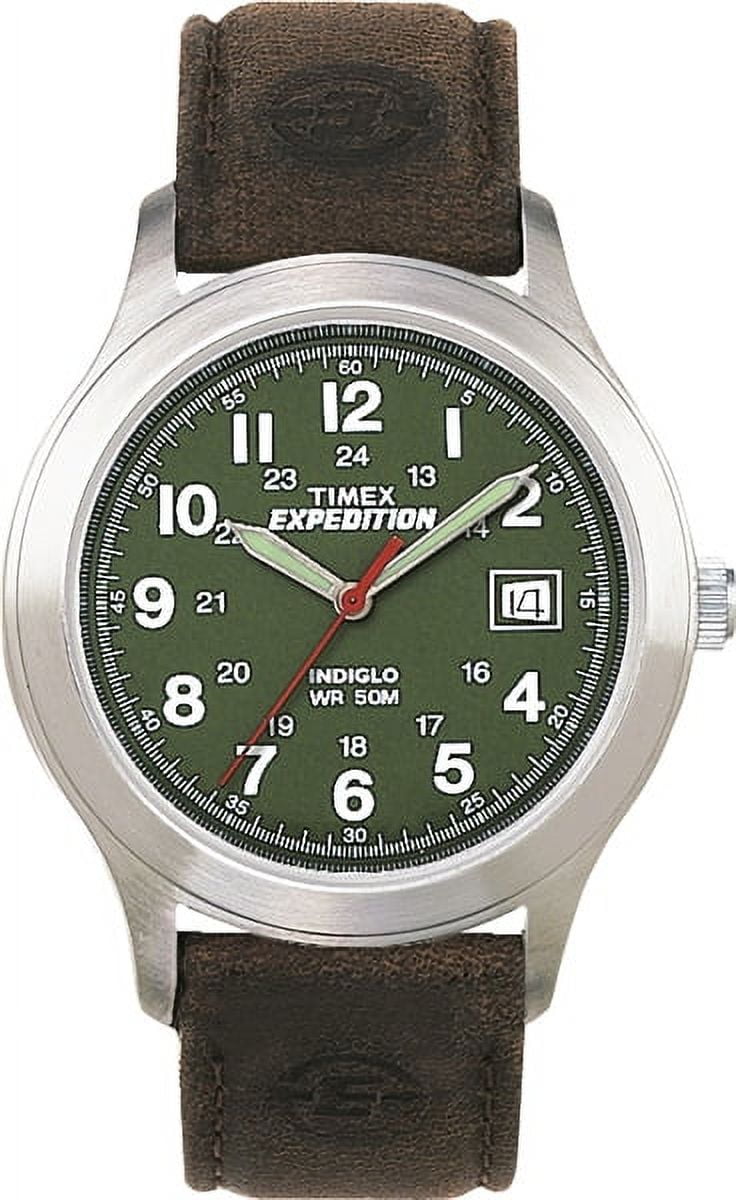 Free Shipping! Timex Men's Expedition Brown Leather Strap Watch
