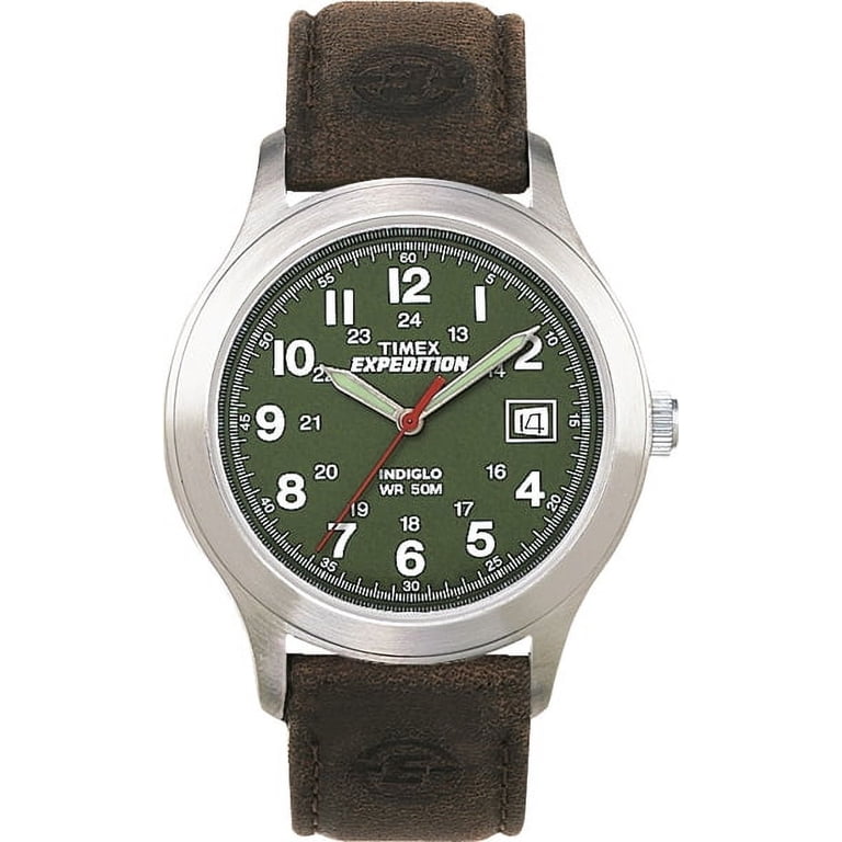 Free Shipping! Timex Men's Expedition Brown Leather Strap Watch