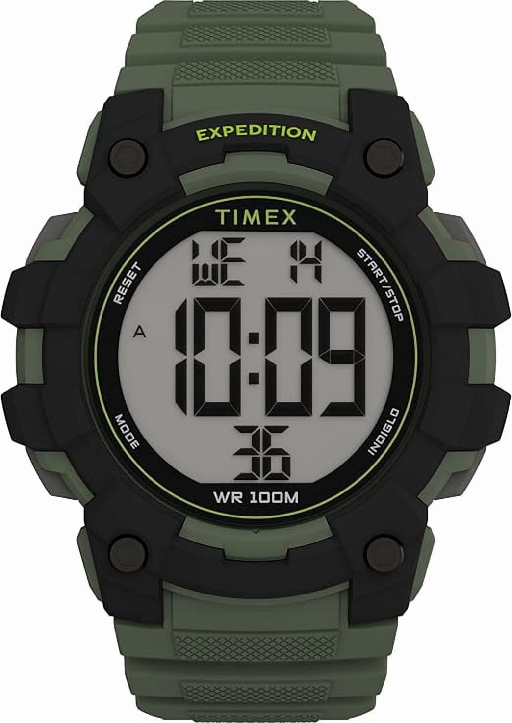 Timex Men's Expedition CAT Black Case Two-Piece Wristwatch, Green, (TW4B35400)