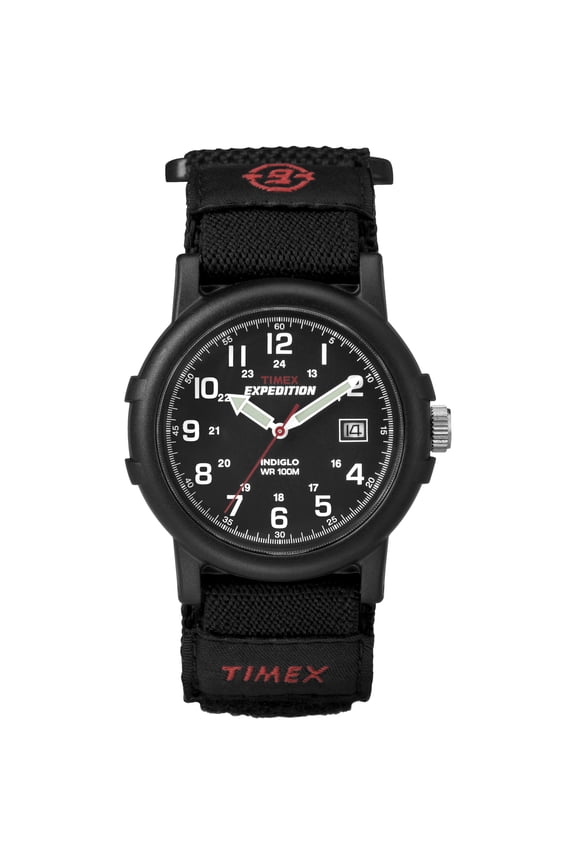 Men's Expedition Camper Black 38mm Outdoor Watch, FastWrap Strap