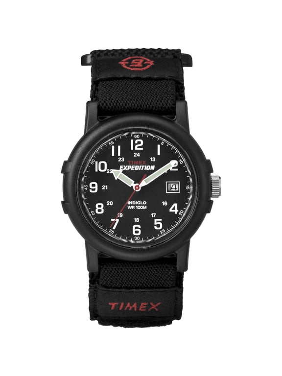 Men's Expedition Camper Black 38mm Outdoor Watch, FastWrap Strap