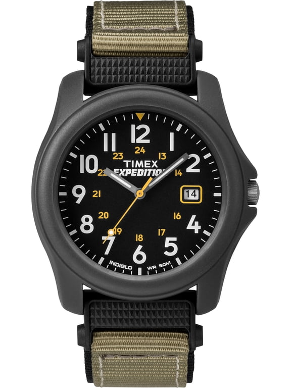 Men's Expedition Camper Gray/Black 39mm Outdoor Watch, Fabric Strap