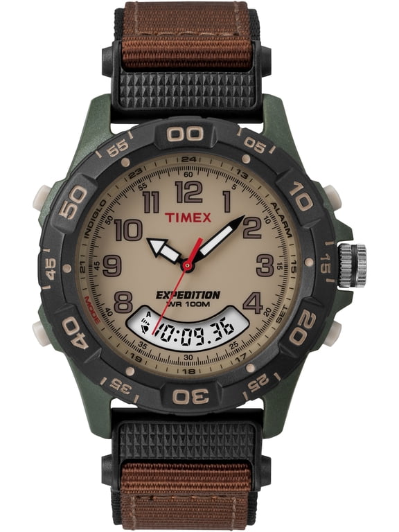 Men's Expedition Combo Watch, Brown Nylon Strap