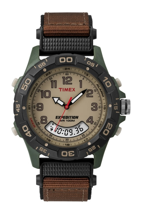 Men's Expedition Combo Watch, Brown Nylon Strap