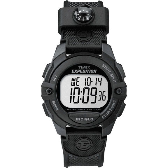 Timex Men's Expedition Digital CAT 41mm Watch  Gray & Black Case with Black Resin Strap & Integrated Compass