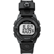 Timex Mens Expedition Digital CAT 41mm Watch   Gray & Black Case with Black Resin Strap & Integrated Compass
