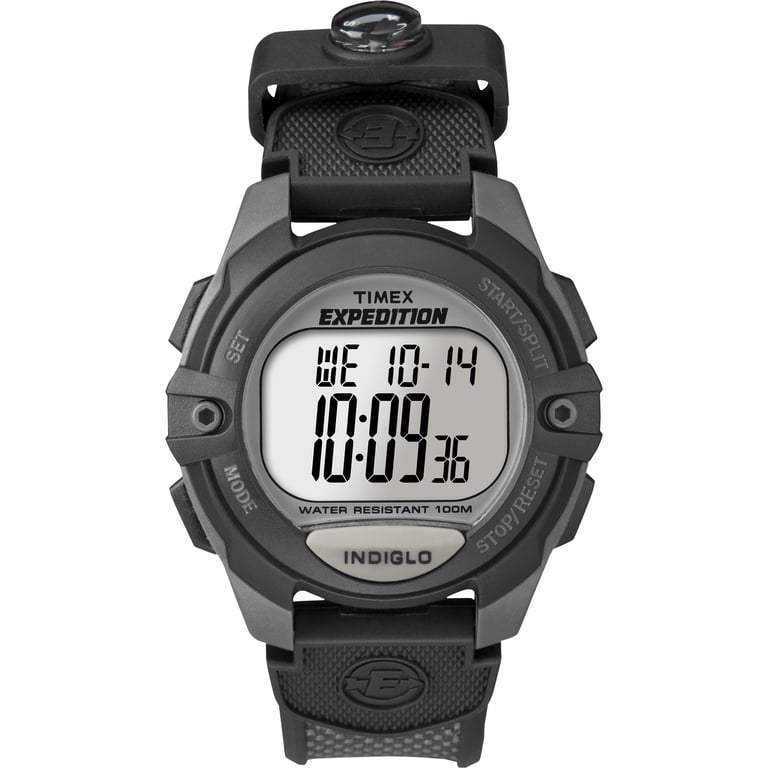 Timex Men's Expedition Digital Watch, 41mm Gray Case, Black & Gray