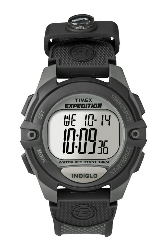 Men's Expedition Digital CAT 41mm Watch – Gray Case with Black & Gray Resin Strap & Integrated Compass