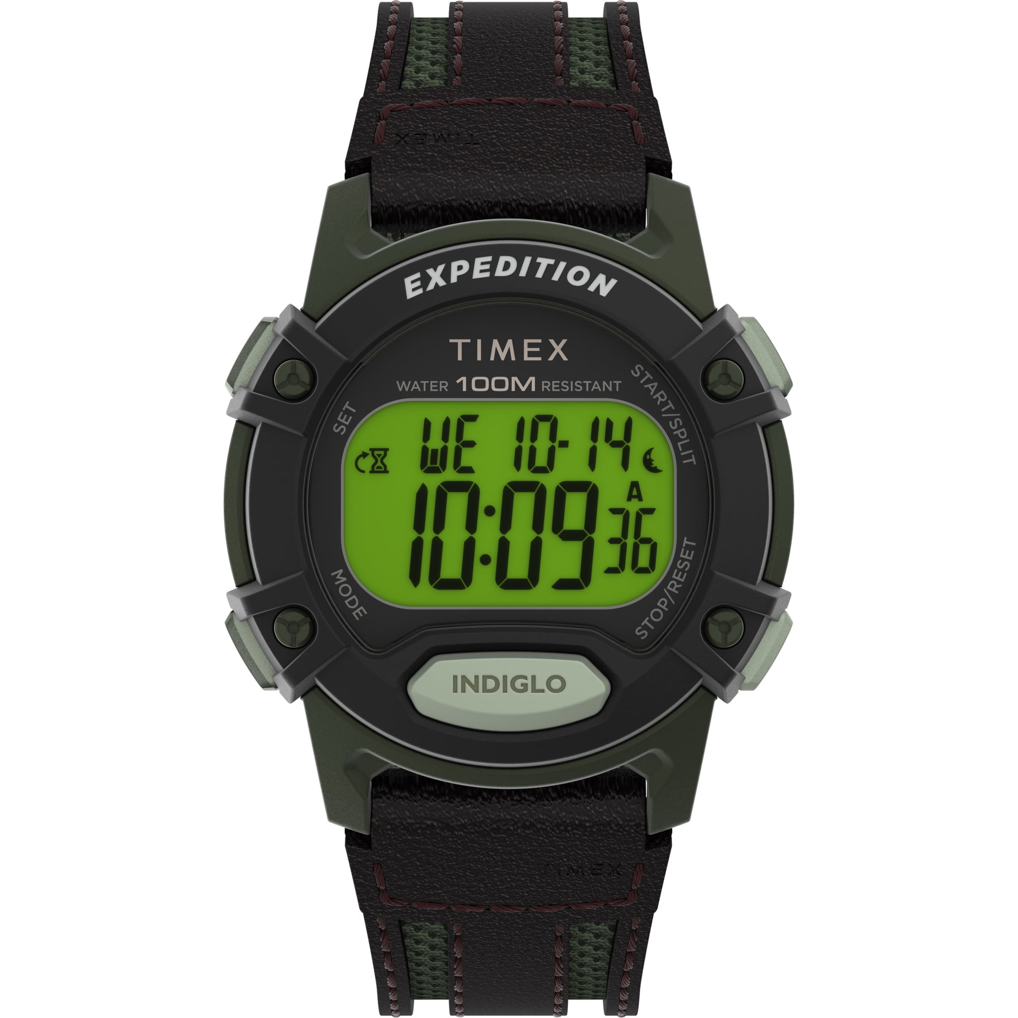 Timex Men's Expedition Digital CAT5 41mm Watch – Green Case Black