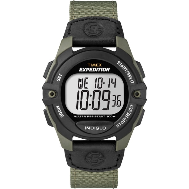 TIMEX EXPEDITION デジタル腕時計 ブラック/グリーン Timex Men's Expedition Digital - Walmart Business Supplies