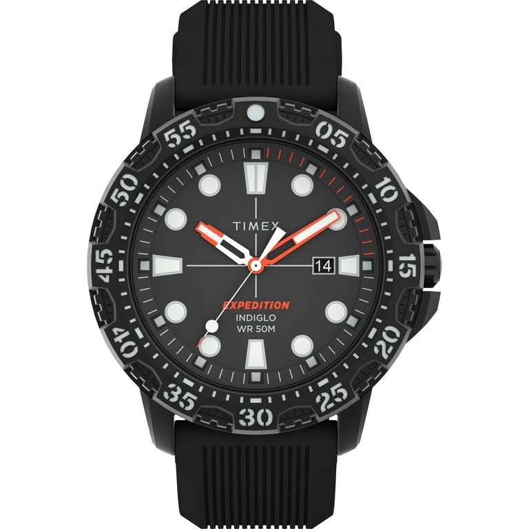 Timex Men's Expedition Gallatin 44mm Watch – Black Case Black Dial