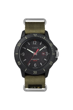 Men's Expedition Gallatin Solar Green/Black 45mm Outdoor Watch, Fabric Slip-Thru Strap