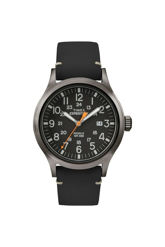 Men's Expedition Scout 40 Black Leather Strap Watch