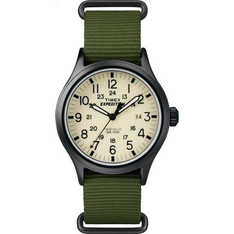 Expedition scout 40mm leather strap watch best sale
