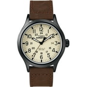 Timex Mens Expedition Scout Brown Leather Strap Watch T49963