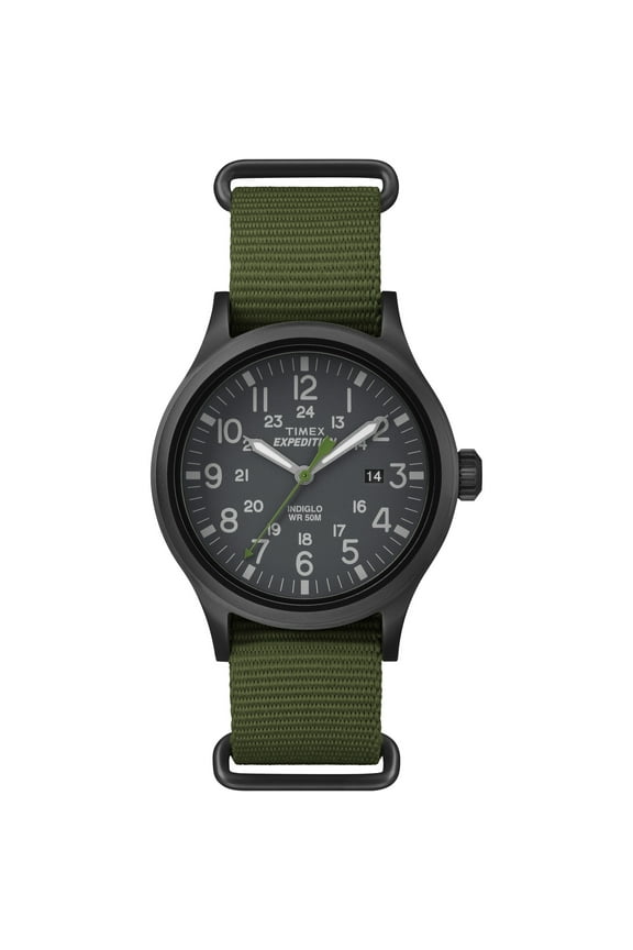 Men's Expedition Scout Green/Black 40mm Casual Watch, Fabric Strap