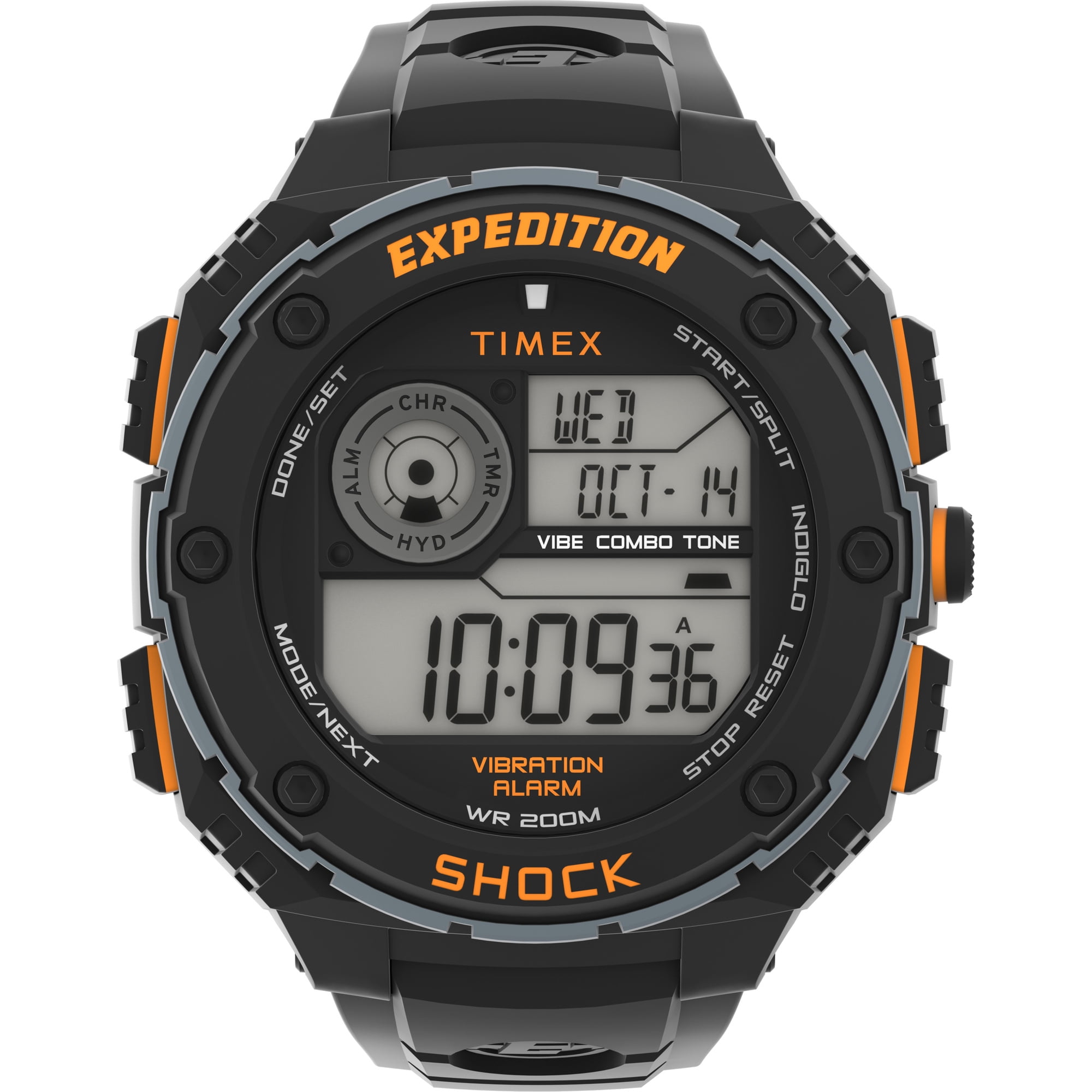 Timex Men's Expedition Vibe Shock 50mm Watch – Black & Gray Timex Men's Expedition Vibe Shock 50mm Watch – Black & Gray