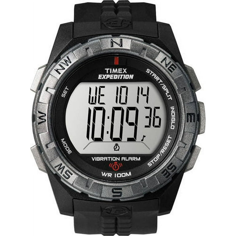Timex Men s Expedition Vibration Alarm Watch Black Resin Strap