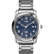 Timex Mens Highland Street Silver/Blue 39mm Casual Watch, Expansion Band