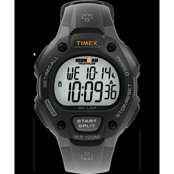 Timex Men's Ironman 30-lap Watch - T5E901 Gray/Black Resin