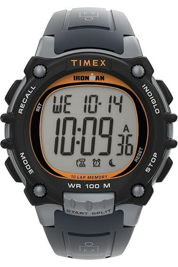 Men's Ironman Classic 10 44mm Watch - Gray Strap Digital Dial Gray Case