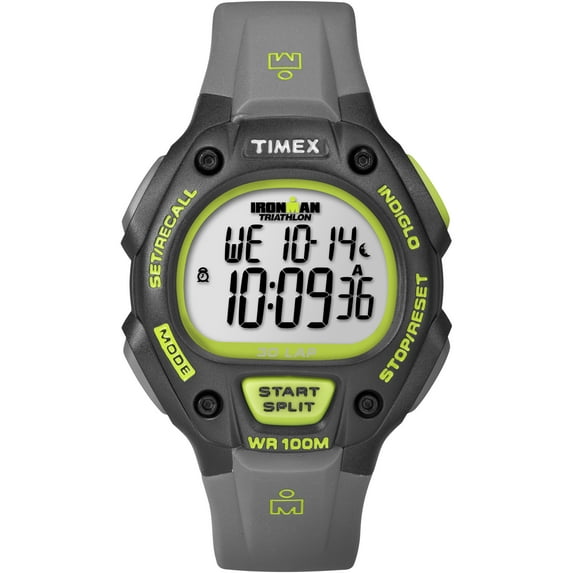 Timex Men's Ironman Classic 30 Full-Size Watch, Gray Resin Strap