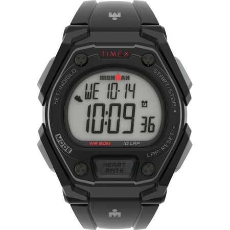 Timex Men's Ironman Classic 43mm Watch - Black Strap with Red Accents