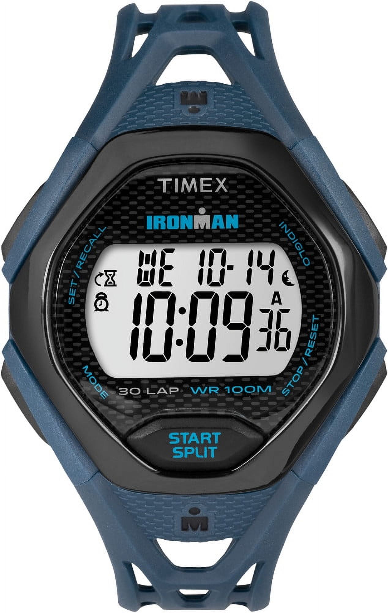 Timex Men's Ironman Sleek 30 Blue/Black Watch, Resin Strap