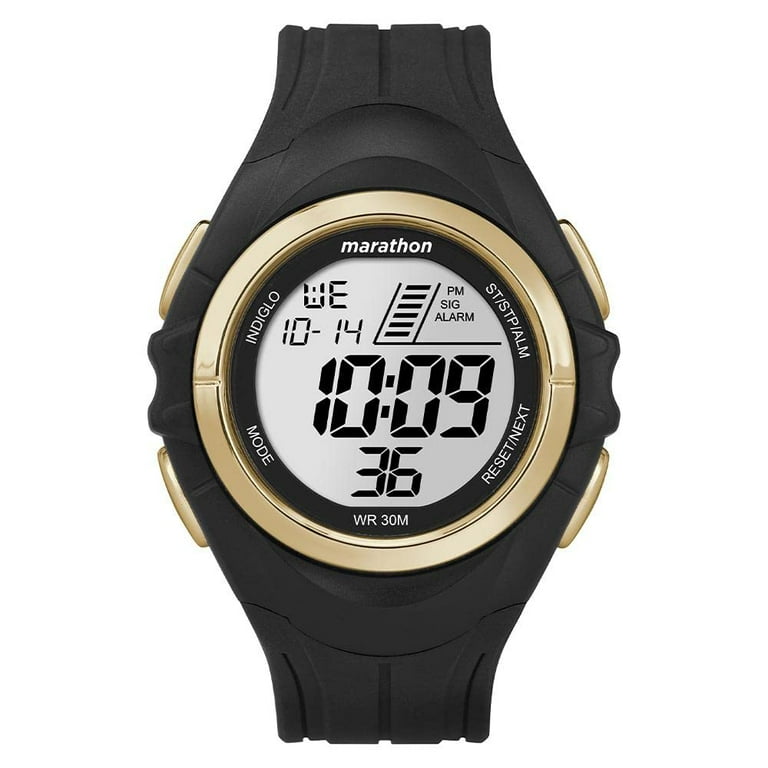 Timex Men s Marathon Quartz Watch with Plastic Strap Black 20 Model TW5M20900 Walmart