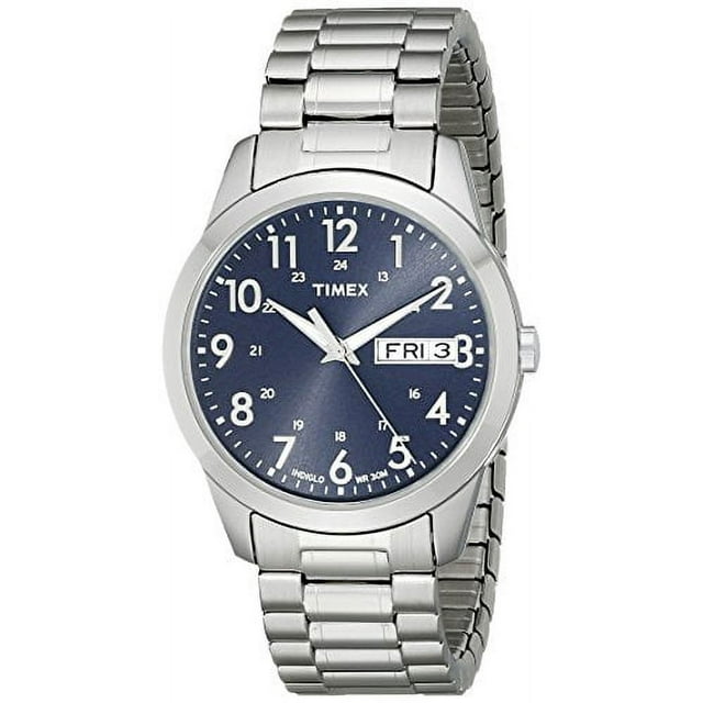 Timex Men's T2M933 South Street Sport Blue/SilverTone Stainless Steel
