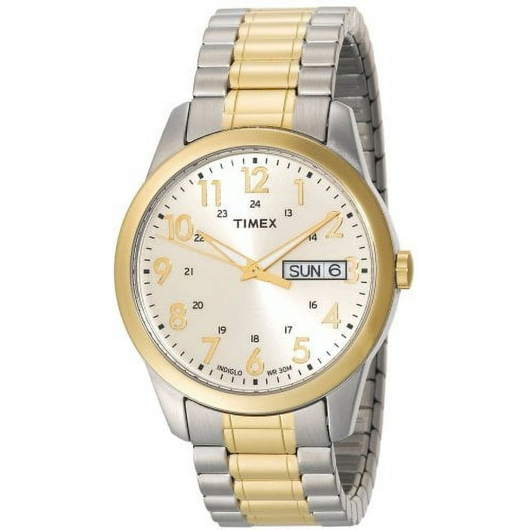 Timex Men's T2M935 Elevated Classics Dress Two-Tone Expansion Band Watch