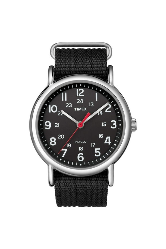 Men's T2N647 Weekender Black Slip-Thru Nylon Strap Watch