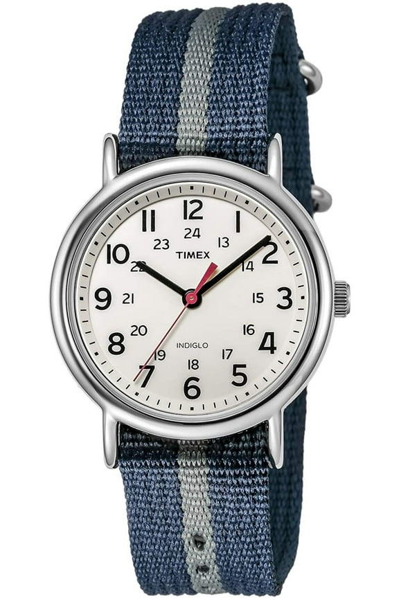 Men's T2N654 White Nylon Analog Quartz Watch