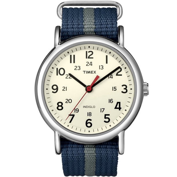 Timex Men's T2N654 White Nylon Analog Quartz Watch