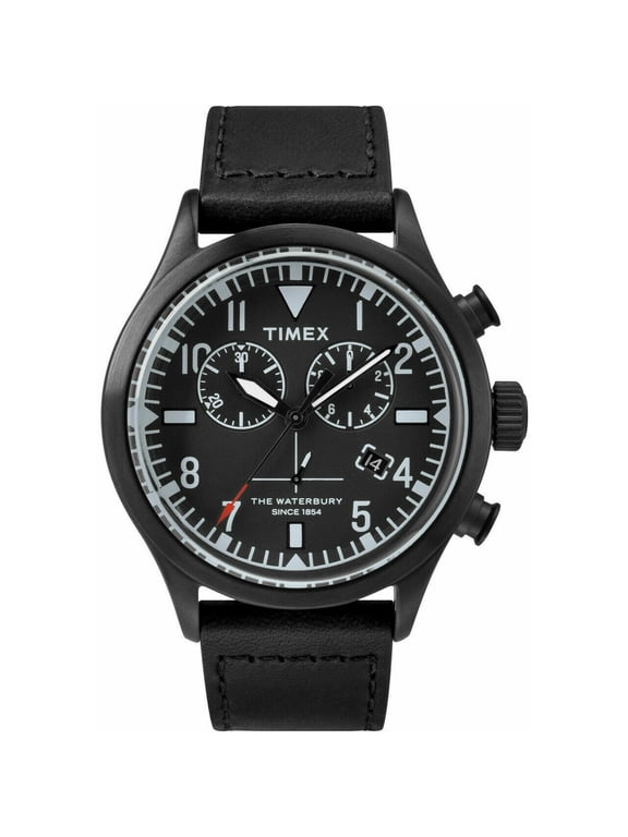 Men's Waterbury Black Dial Watch - TW2R12700
