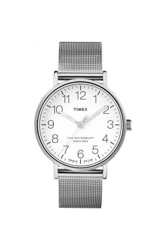 Men's Waterbury Classic 40mm White Dial Mesh Band Watch TW2R25800