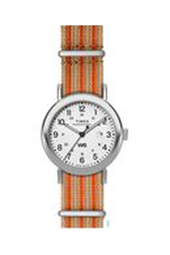 Men's Weekender 40mm Watch - Tan Strap White Dial Silver-Tone Case