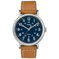 thumbnail image 1 of Timex Men's Weekender Tan/Blue 40mm Casual Watch, Leather Quick-Release Strap, 1 of 3