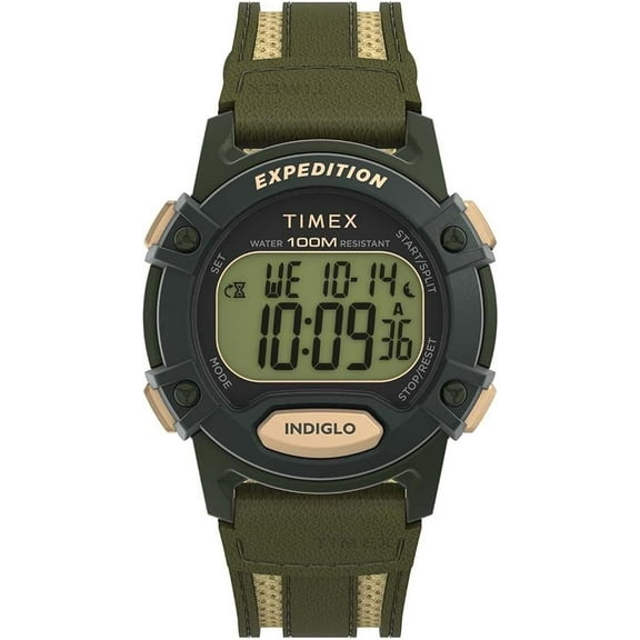 Timex Expedition CAT 5 Digital Green Mens Watch