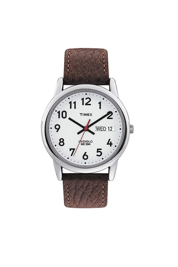 Mens T20041 Easy Reader 35mm Brown Leather Strap Watch