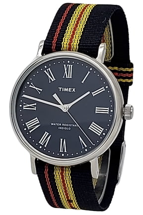 Original ABT539 Men's Blue Analog Watch Nylon Slip Thru Strap