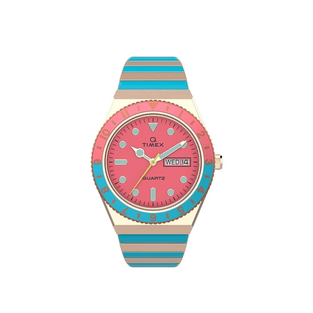 Timex Q Malibu 36mm Stainless Steel Expansion Band Women display picture 2