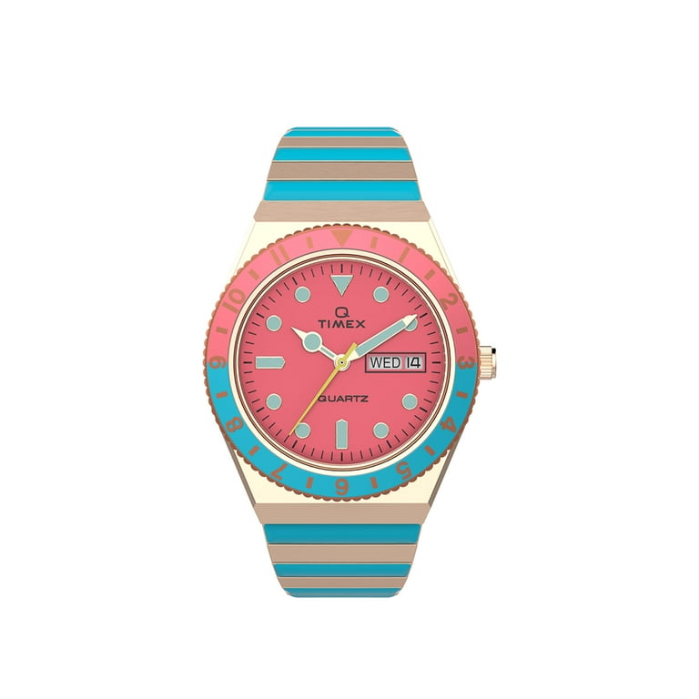 Timex Women's Q Malibu Watch, 36mm, Stainless Steel Expansion Band