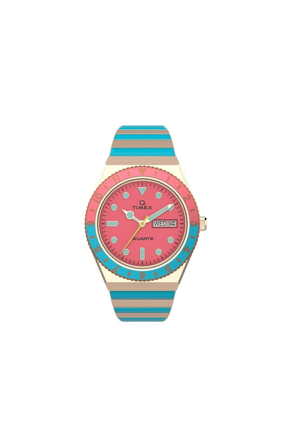 Q Malibu 36mm Stainless Steel Expansion Band Women's Watch