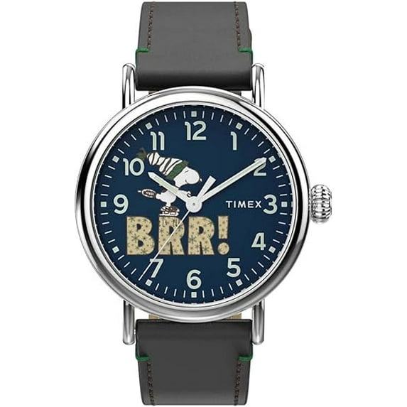 Timex Standard x Peanuts Snoopy Winter 40mm Leather Strap Watch TW2V60700VQ