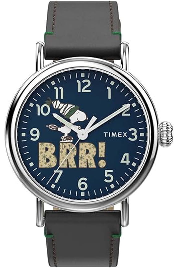 Standard x Peanuts Snoopy Winter 40mm Leather Strap Watch TW2V60700VQ